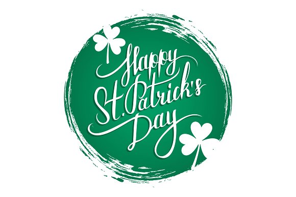 Happy St Patrick's Day. Credit: Creative Market/Finevector
