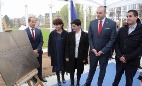 The star to Zurab Zhvania opened in Strasbourg. Credit: News Day