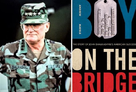 General John Shalikashvili and the new book about him. Credit to Artillery OCS Alumni