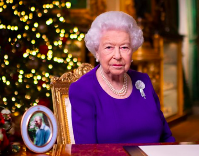 Queen’s Christmas speech. Screengrab from BBC News