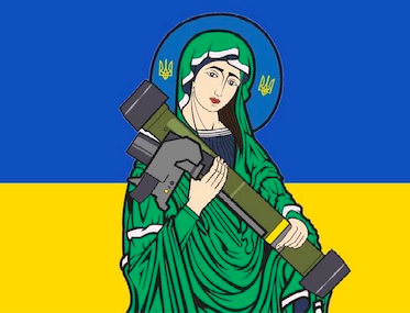 St Javelin the protector of Ukraine. Credit to The Quint