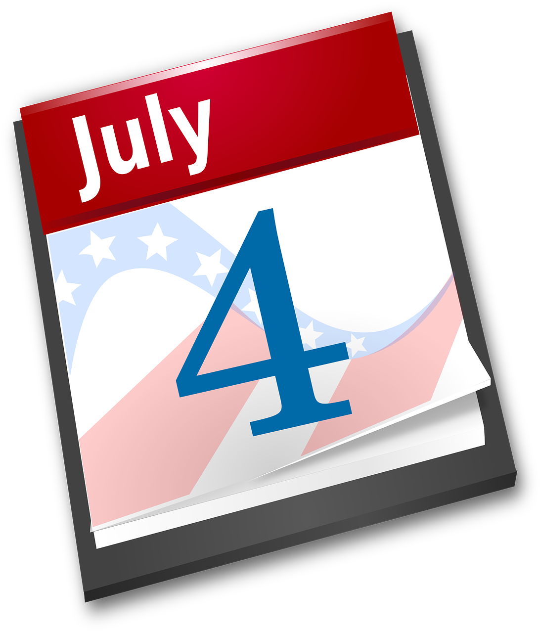 4th July Calendar. Credit: Open Clipart Vectors