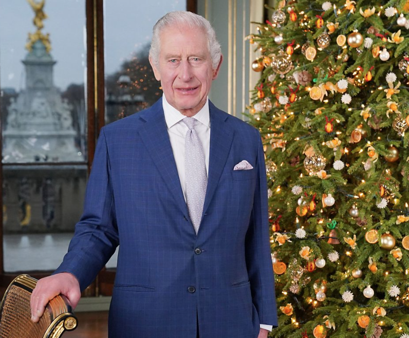 King Charles III Christmas address 2023. Credit to BBC