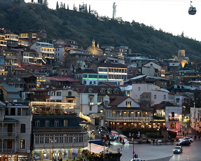 Old Tbilisi at dask. Credit to Badri Vadachkoria
