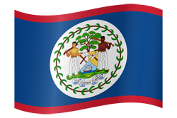 Flag of Belize waving