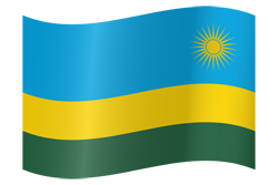 Flag of Rwanda waving