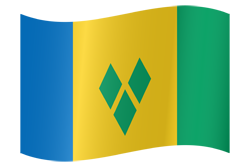 Flag of Saint Vincent and the Grenadines waving