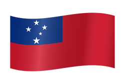 Flag of Samoa waving
