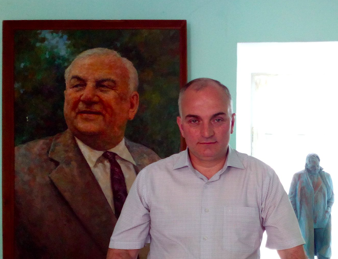 Sandro Ustiashvili in the George Gogla Leonidze House and Museum in Patardzeuli
