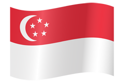 Flag of Singapore waving
