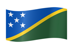 Flag of Solomon Islands waving