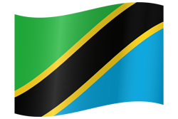 Flag of Tanzania waving