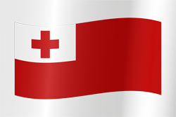 Flag of Tonga waving