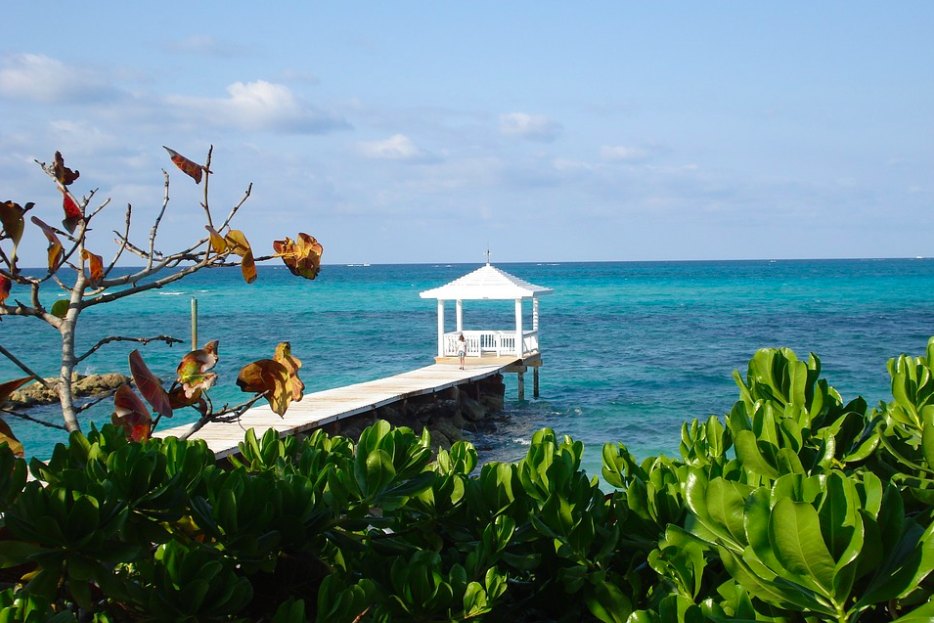 Tropical gazebo, Bahamas
