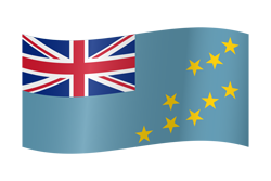 Flag of Tuvalu waving