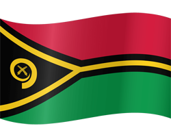 Flag of Vanuatu waving