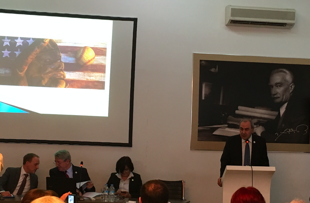 American Studies Conference 2019, President of Ivane Javakhishvili Tbilisi State University George Sharvashidze. Credit: BRAMS/Maia Nadareishvili