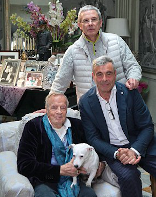 Franco Zeffirelli with his adopted sons Pippo (top) and Luciano (right). Credit: The Daily Mail