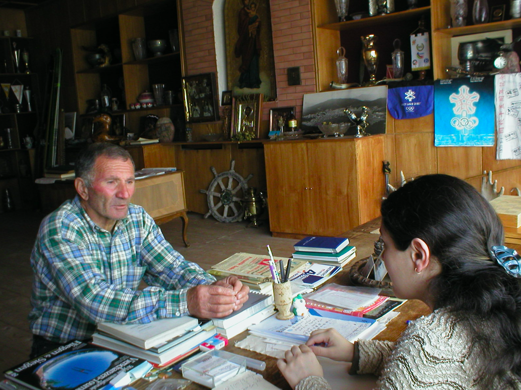 Journalist Maia Nadare interviewed Koba Tsakadze. Credit: DianaT
