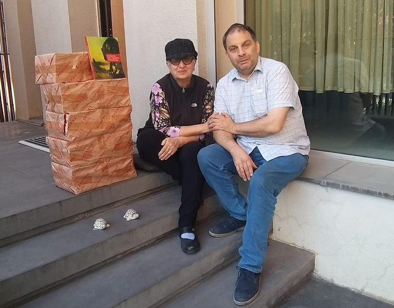 Manana Kartozia (L) and Levan Taktakishvili (R) at CEZANNE publishing. Credit to Manana Kartozia