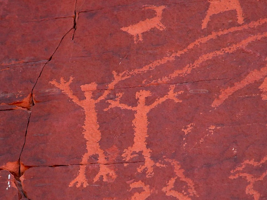 Mural – prehistoric cave paintings in Nevada. Credit: PDPhotos