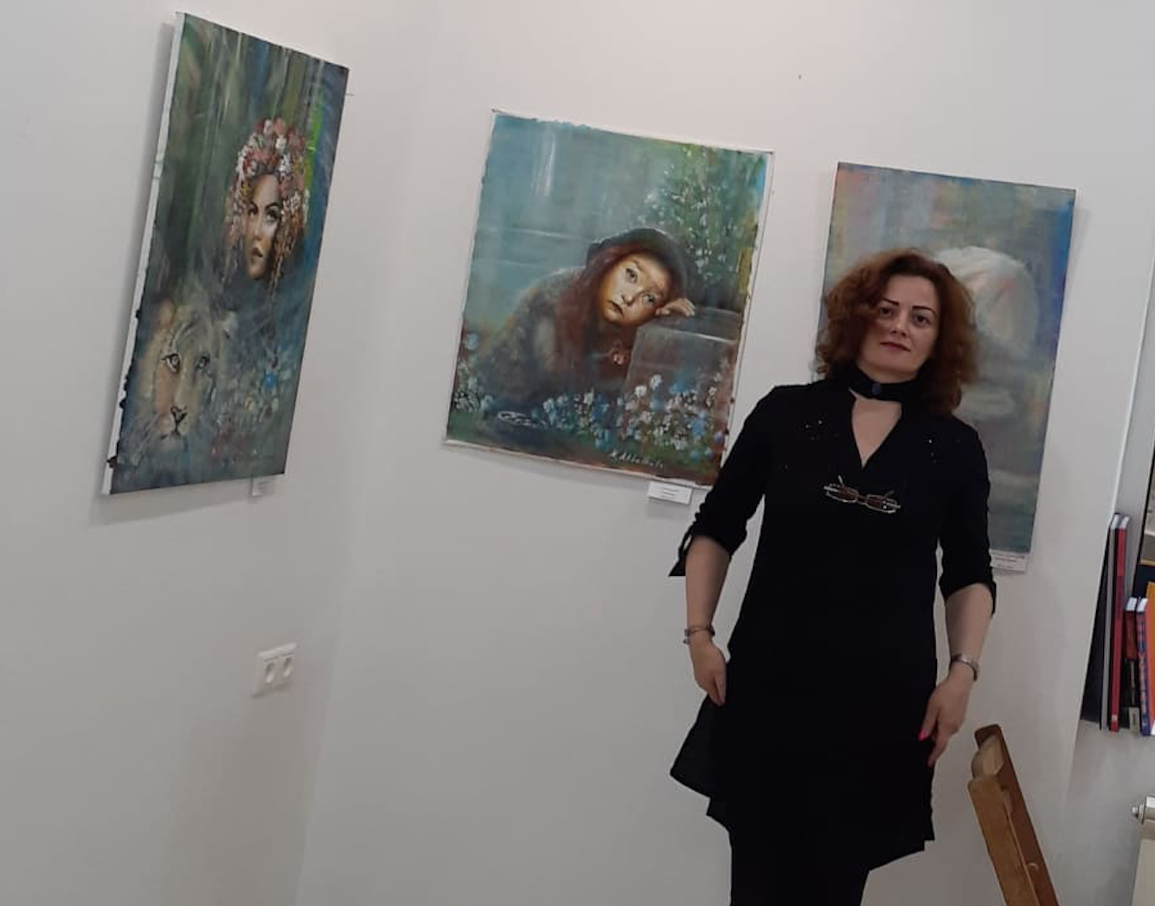 Nino Akhalkatsi in Lominari Gallery. Credit to Nino Akhalkatsi