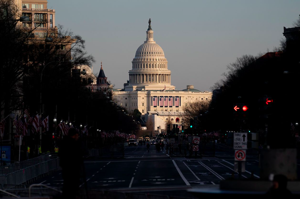 Security has been increased throughout Washington ahead of the inauguration of President-elect Joe Biden. Credit to Stefani Reynolds/Getty Images