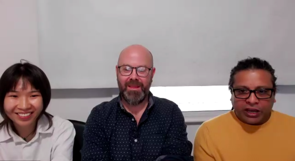 Yuning Chen (L), Richard James MacCowan (C), and&nbsp;Sriram Nadathur (R). Credit to BRAMS