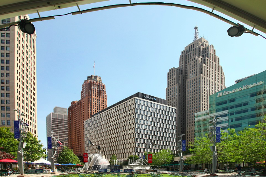 Campus Martius Park in Detroit, Michigan. Credit: Diana Day