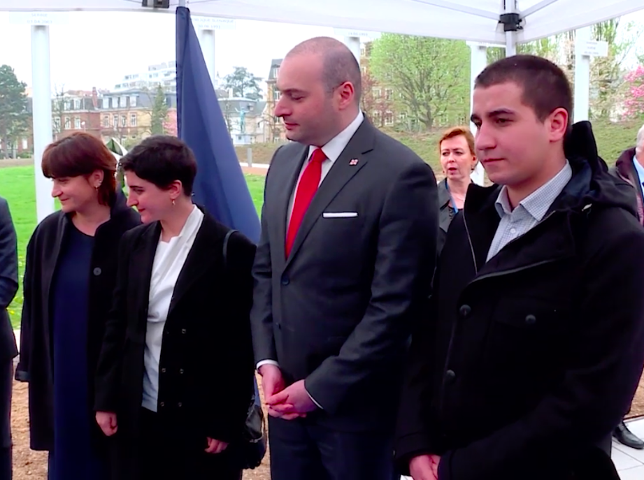 Nino Kadagidze-Zhvania, Lisa Zhvania, PM Mamuka Bakhtadze and Busa Zhvania (from left to right). Credit: Government of Georgia