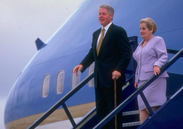President Bill Clinton and US Secretary of State Madeleine Albright. Credit to CNN/ West Observer
