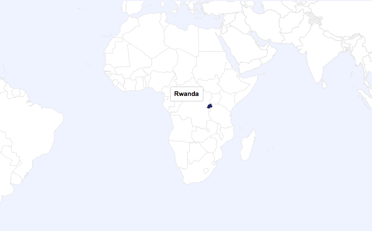 Rwanda on the map
