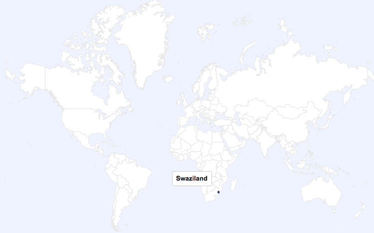 Swaziland on the world map 02