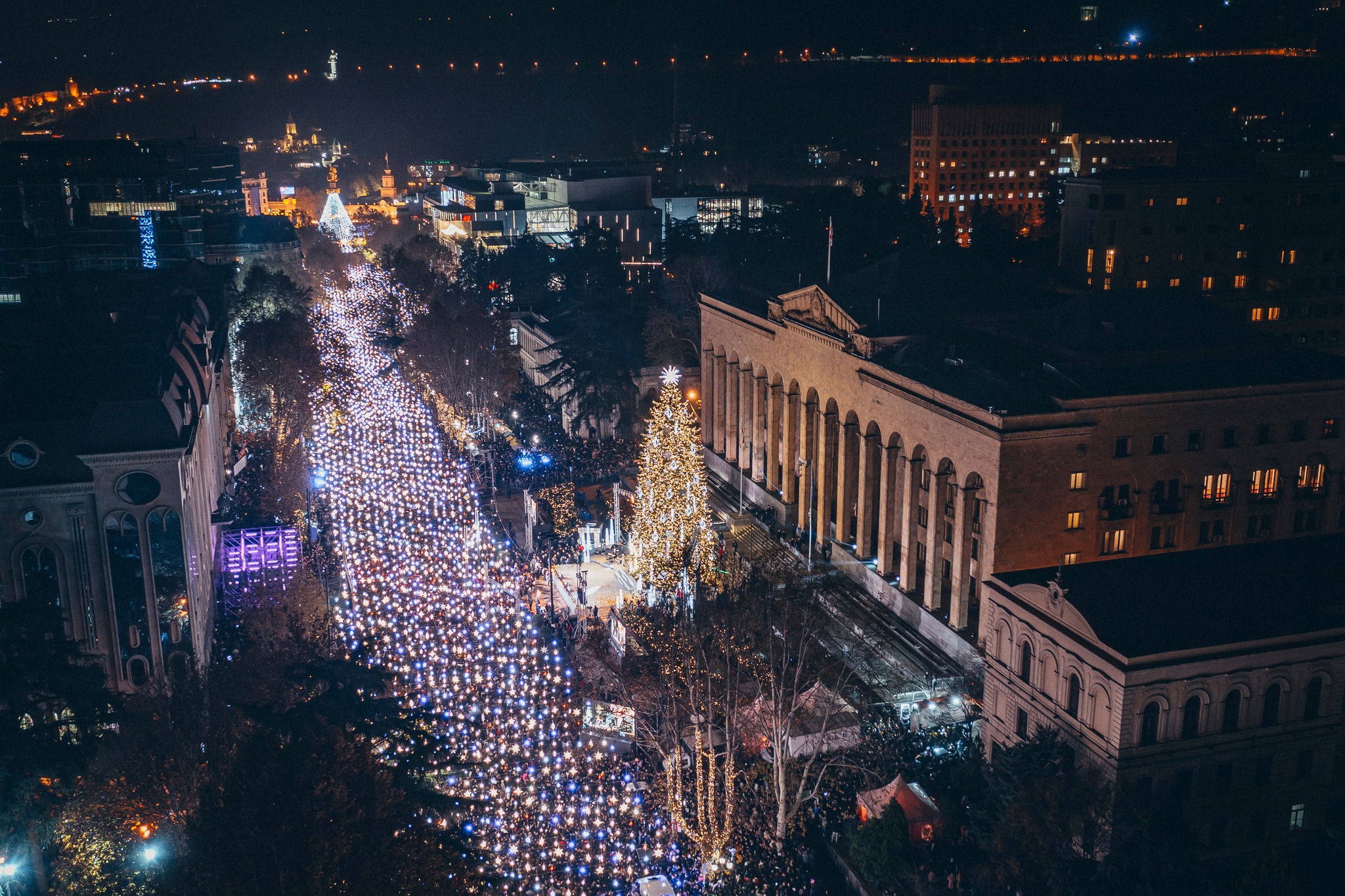 Tbilisi Christmas lights 2023. Credit to Kakha Kaladze via Facebook