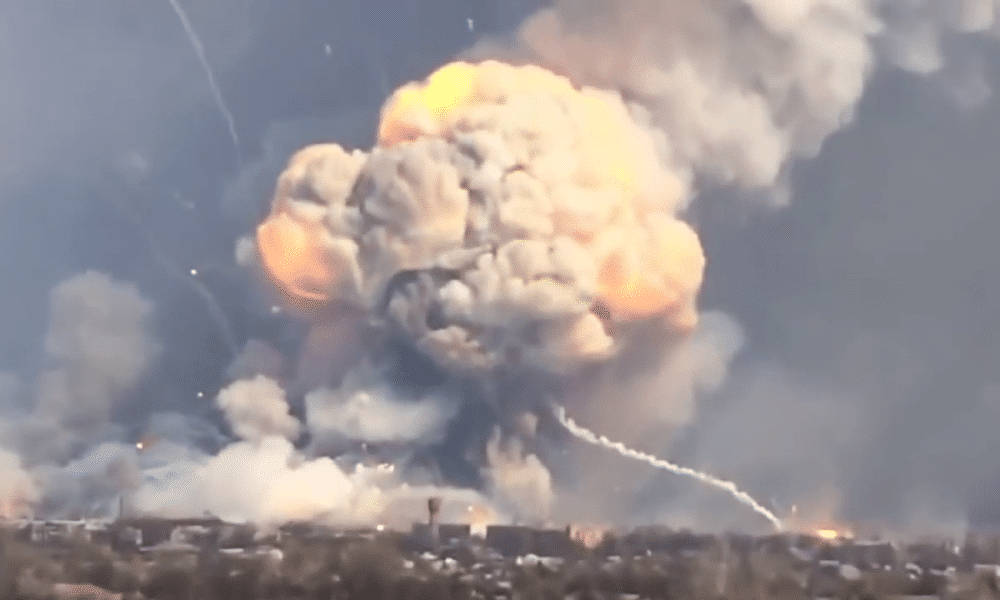 The clash between Russia and Ukraine on Thursday. Credit Richard Ogunsile