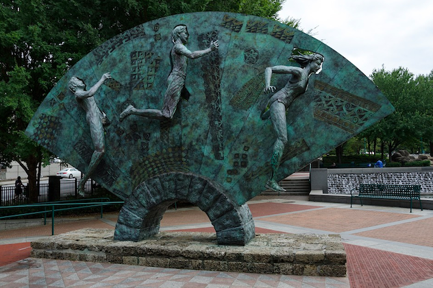 Tribute sculpture (1996) in Centennial Olympic Park