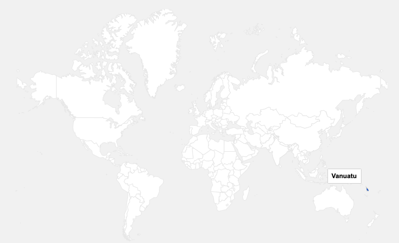 Vanuatu on the world map