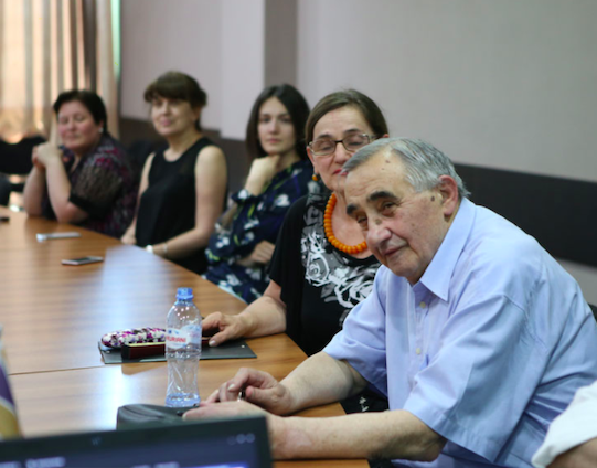 Academician Rezo Balanchivadze (R), and Professor Diana Tkebuchava (L). Credit to Mari Moseshvili/BRAMS