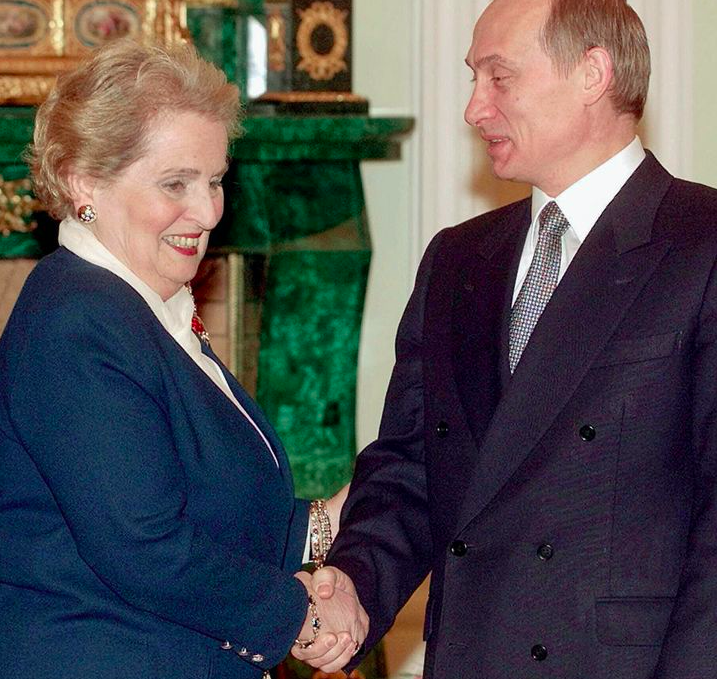 Albright meeting Putin in 2000. Credit to Zilobot