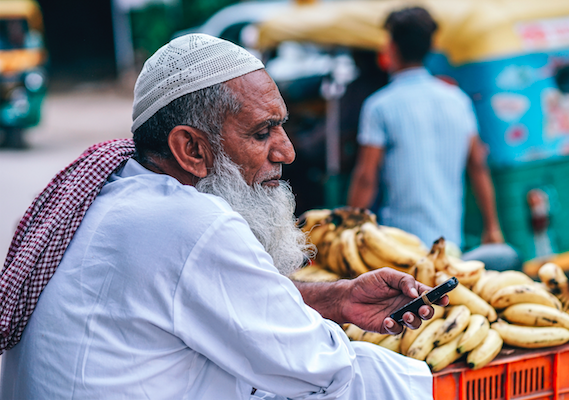 An Afghan vendor