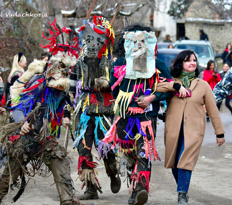 Berikaoba procession through Great Chailuri streets on 14 March 2021. Credit to Badri Vadachkoria