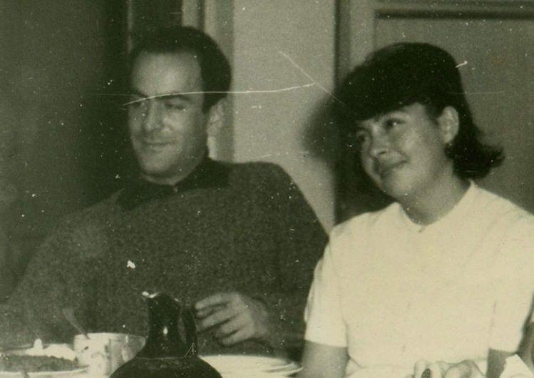 Gela Charkviani (L) with his wife Nana Toidze. Credit to Ambebi GE