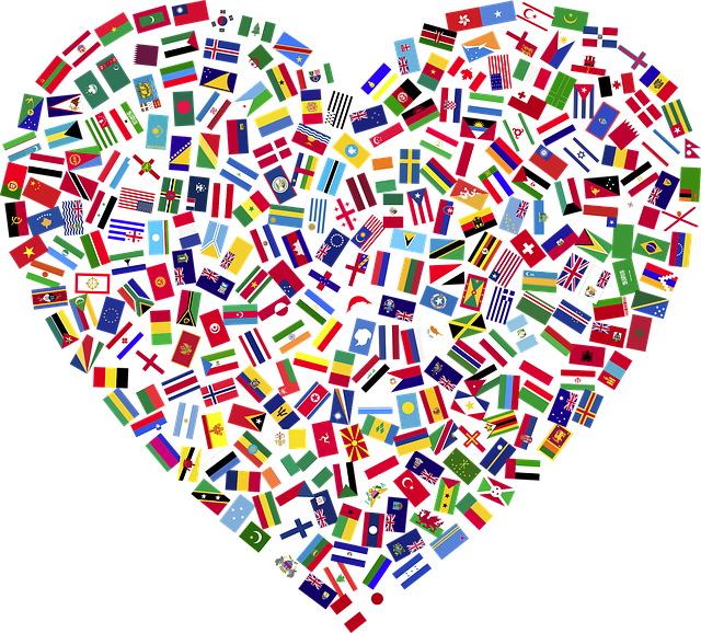 Heart of flags
