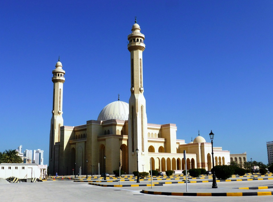 Mosque and minarets, Bahrain
