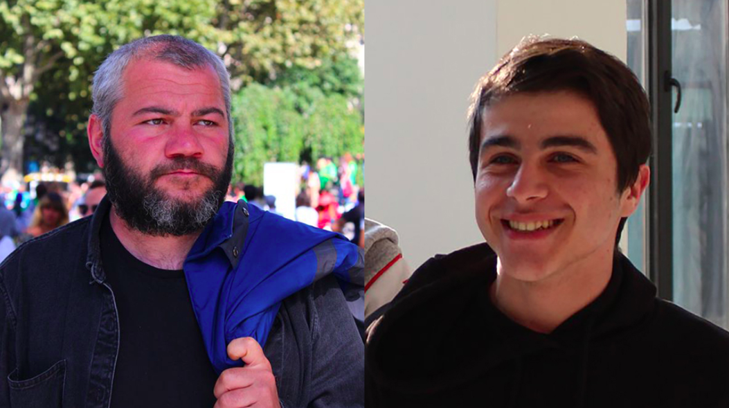Zaza Saralidze, father of the late Datuna Saralidze (L); Luka Siradze (R). Credit: Fortuna FM