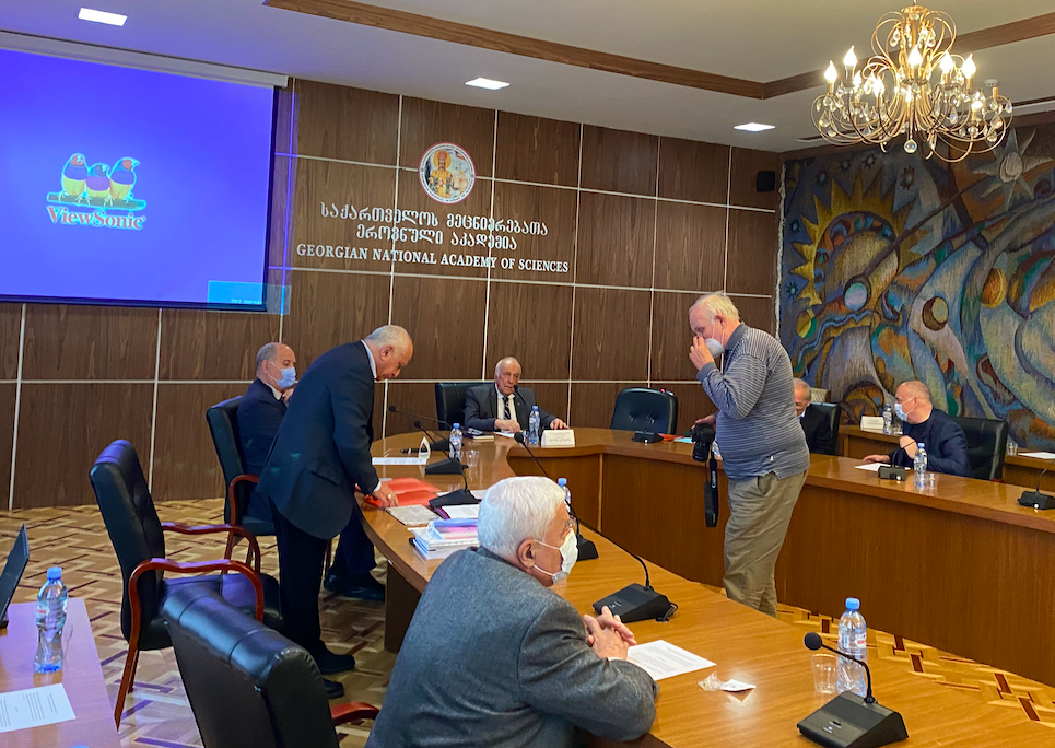 Alexander Unapkoshvili (R) at the GACS Autumn session 2021 in progress. Credit to BRAMS