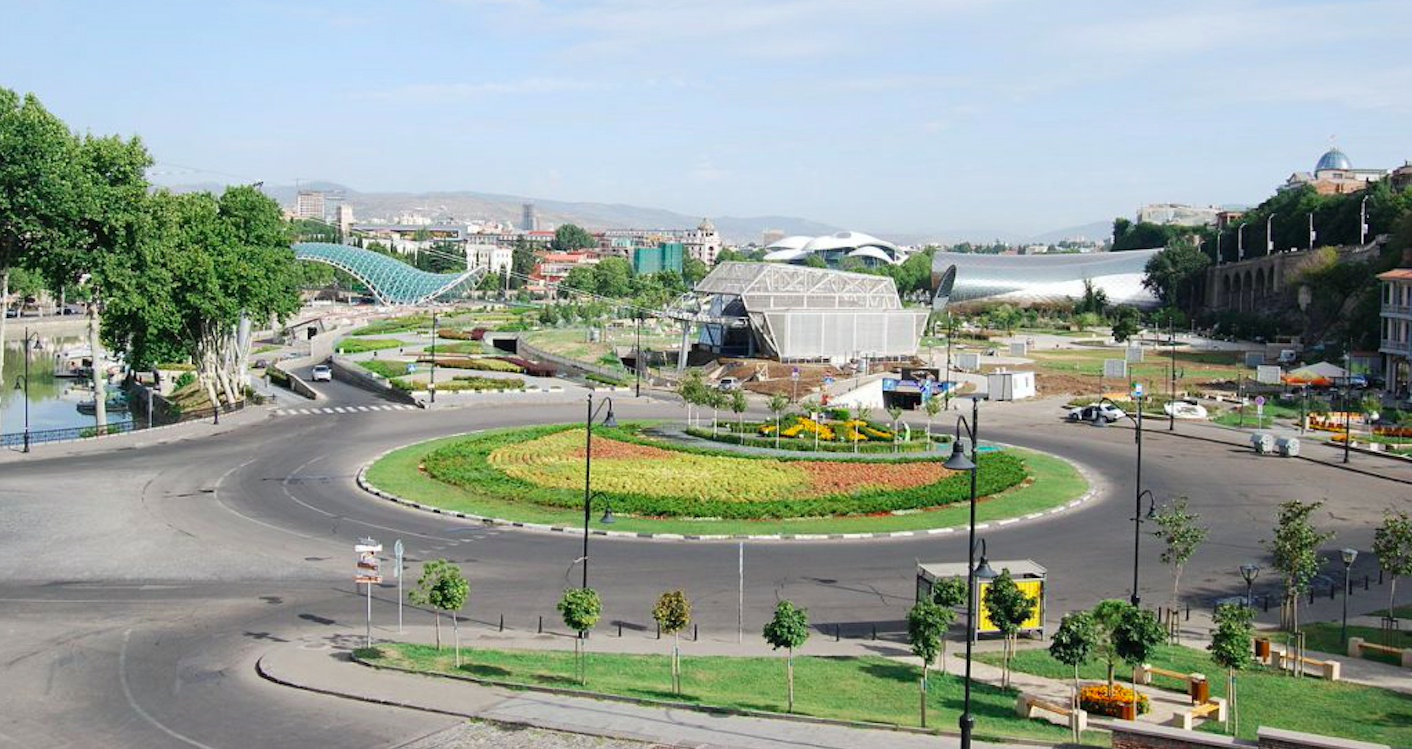 Europe Square in Tbilisi, Georgia. Credit: 1TV