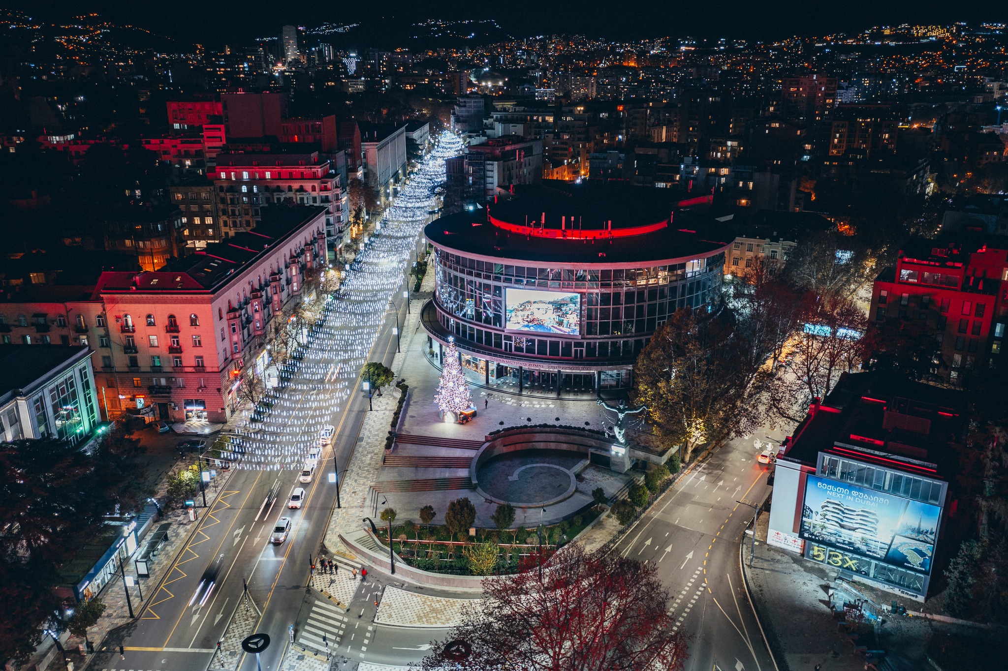 Tbilisi Christmas lights 2023. Credit to Kakha Kaladze via Facebook