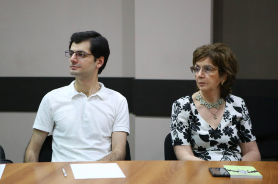 Tbilisi State University postgraduate student George Labadze, and Professor Khatuna Kacharava. Credit to Mari Moseshvili/BRAMS