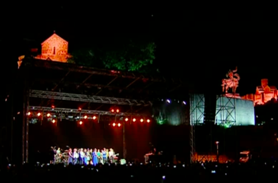 The Gori Women's Choir sings 'Happy Birthday' to Katie. Credit to BRAMS/MN